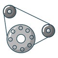 Strap timing belt icon, cartoon style Royalty Free Stock Photo