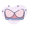 Strapless bra LineColor illustration