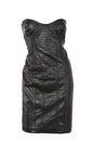 Strapless leather dress Royalty Free Stock Photo