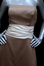 Strapless Party Dress with Ruched Bodice Royalty Free Stock Photo