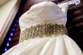 Strapless wedding dress Royalty Free Stock Photo