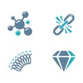 Strapping band properties icons set