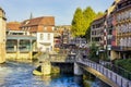 Strasbourg, Alsace, France. Traditional half timbered houses of Petite France. Royalty Free Stock Photo