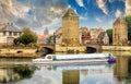 Strasbourg, Alsace, France. Traditional half timbered houses of Petite France. Royalty Free Stock Photo