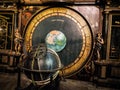 Astronomical clock globe symbols at the Strasburg Cathedral, France. Royalty Free Stock Photo