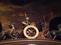 Astronomical clock chariot of Mars at the Strasburg Cathedral, France. Royalty Free Stock Photo