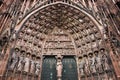 Strasbourg Cathedral Central Portal Royalty Free Stock Photo