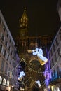 Strasbourg Cathedral with angel lights