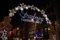 Strasbourg Christmas Chandelier Arch Royalty Free Stock Photo