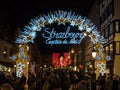 Strasbourg Christmas market entrance Royalty Free Stock Photo