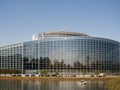 National Gendarmerie boat near European Parliament facade during