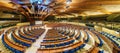 The Hemicycle of the Parliamentary Assembly of the Council of Europe, PACE. The CoE is an organisation whose aim is to
