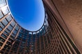 Strasbourg, France, August 2019. View of the inner courtyard of the European parliament. The particular elliptical shape strikes