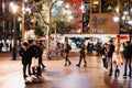 Police military foreces surveillance Christmas street