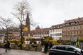 Police surveilling the entrance to Christmas Market in France