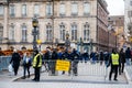 Police officers surveilling Christmas Market in France