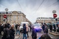 Police officers surveilling Christmas Market in France