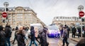 Police officers surveilling Christmas Market in France