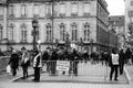 Police officers surveilling Christmas Market in France