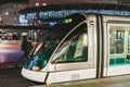 Tramway in Strasbourg Christmas Market