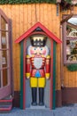 STRASBOURG, FRANCE. DECEMBER 29 2017: Christmas nutcracker toy s Royalty Free Stock Photo