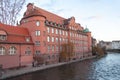 Canal and beautiful architecture in the center of Strasbourg, capital of the Alsace region in France