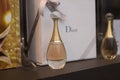 Dior Bottle of perfume in a luxury perfumery showroom