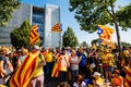 10000 people Catalan protesters in front of European Parliament