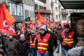 Protest against Macron French government string of reforms closi