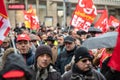 Protest against Macron French government string of reforms