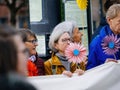 Swiss Seniors Peacefully Protest for Climate Action Royalty Free Stock Photo
