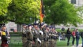 Ceremony to mark Western allies World War Two victory Armistice Royalty Free Stock Photo