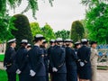 Female Soldiers from at parade on 8th of may in France Royalty Free Stock Photo