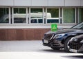 luxury Mercedes-Benz S600 Pulmann with official flag monogram and flag of the
