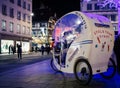 Rickshaw in europe at night