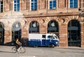 Brinks truck in Strasbourg, France Apple Store Royalty Free Stock Photo