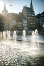 Place Kleber water fountain with majestic French architecture bu