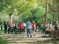 Young people or students at a team-building Royalty Free Stock Photo