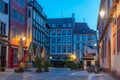 Strasbourg, France, September 21, 2020: Sunrise view of a narrow