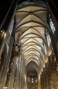Strasbourg - The gothic cathedral, interior Royalty Free Stock Photo
