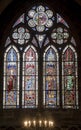 Strasbourg - The gothic cathedral, stained glass Royalty Free Stock Photo