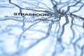 Strasbourg Map Royalty Free Stock Photo