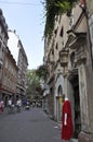 Strasbourg, 3rd august: Street view from Old Town of Strasbourg, Alsace region, France Royalty Free Stock Photo