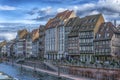 Strasbourg and the river Ill Royalty Free Stock Photo