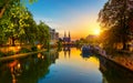 Strasbourg at sunrise France Royalty Free Stock Photo