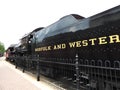 Historic Strasburg Train Station vintage train 475 engine and coal car Royalty Free Stock Photo