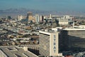 The Strat and downtown Las Vegas including the newly completed Circa Hotel and Casino.