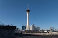 STRAT Hotel and Casino, formerly known as the Stratosphere, viewed looking south.