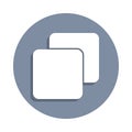 strata icon in badge style. One of web collection icon can be used for UI, UX