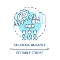 Strategic alliance blue concept icon Royalty Free Stock Photo